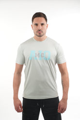 Amico Grey Baby Blue Print Tee